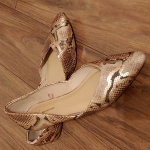 Snakeskin ballet flats.